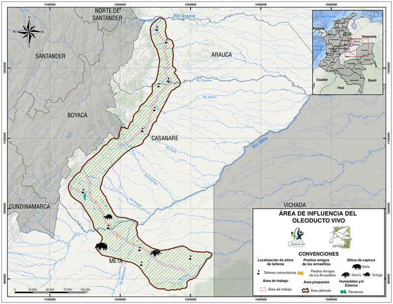 Área de influencia del Oleoducto Vivo